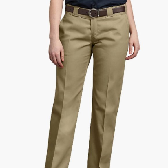 Dickies Women's Original 774 Work Pant Wrinkle And Stain Resistance Khaki 4 Reg - Picture 1 of 13
